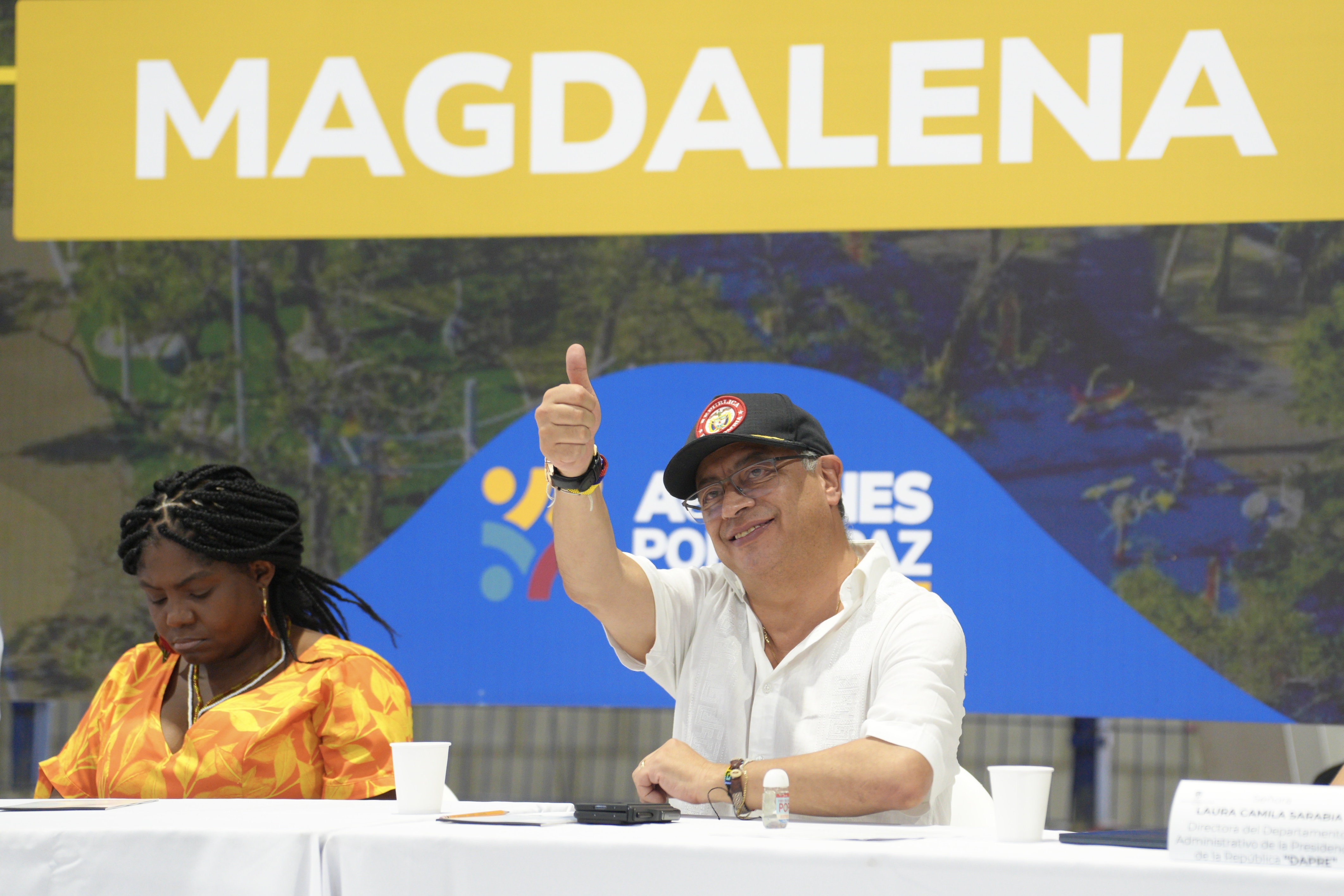 Gustavo Petro llegó este 8 de mayo a Santa Marta en el marco de la iniciativa "Gobierno con los Barrios Populares".