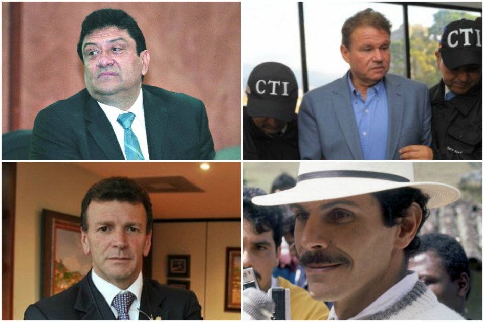 Kiko Gómez (izq. arriba), Carlos Palacino (izq. abajo), Otto Bula (der. arriba) y Carlos Pizarro (der, abajo) son los protagonistas de las historias judiciales de esta semana. /Fotos: Archivo