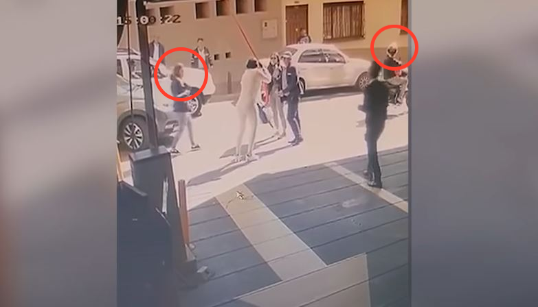 Momento de la fuga de Aida Merlano en 2019.