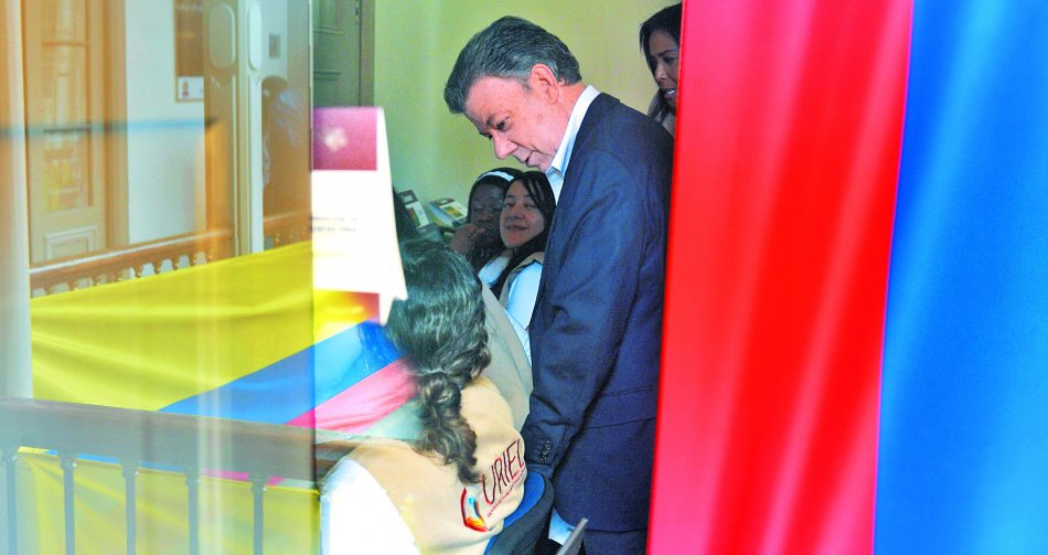 El presidente Juan Manuel Santos dio un parte de victoria en las elecciones. / Presidencia