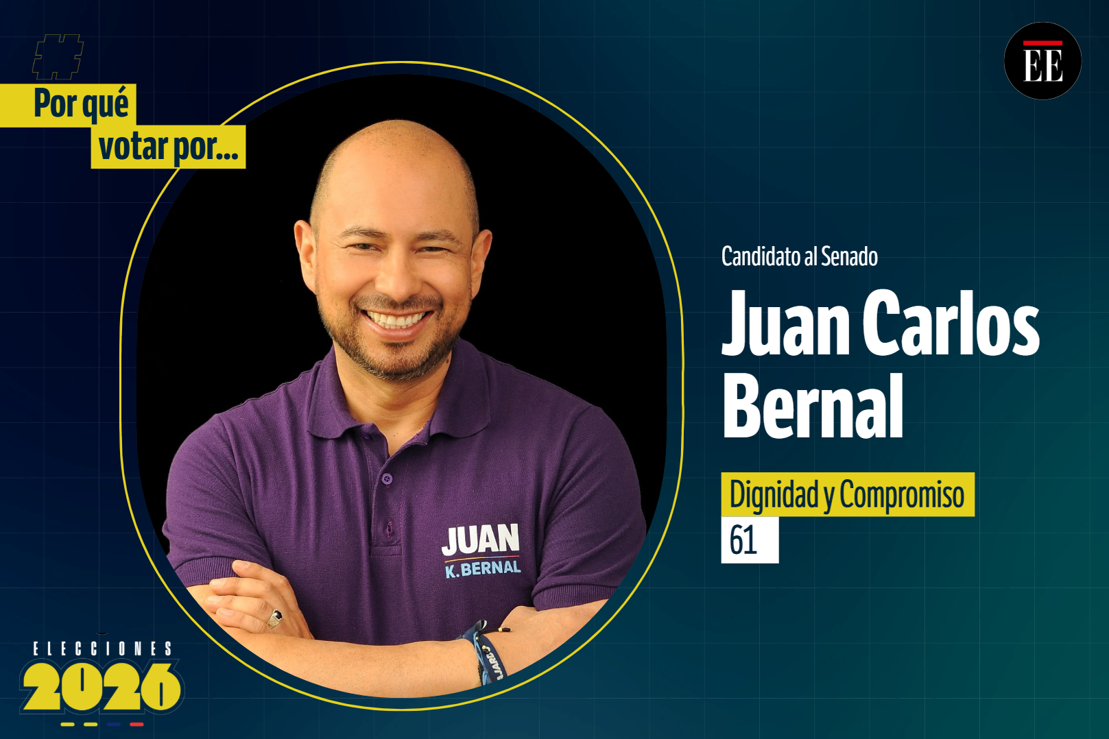 “Por qué votar por”: Juan Carlos Bernal, candidato al Senado