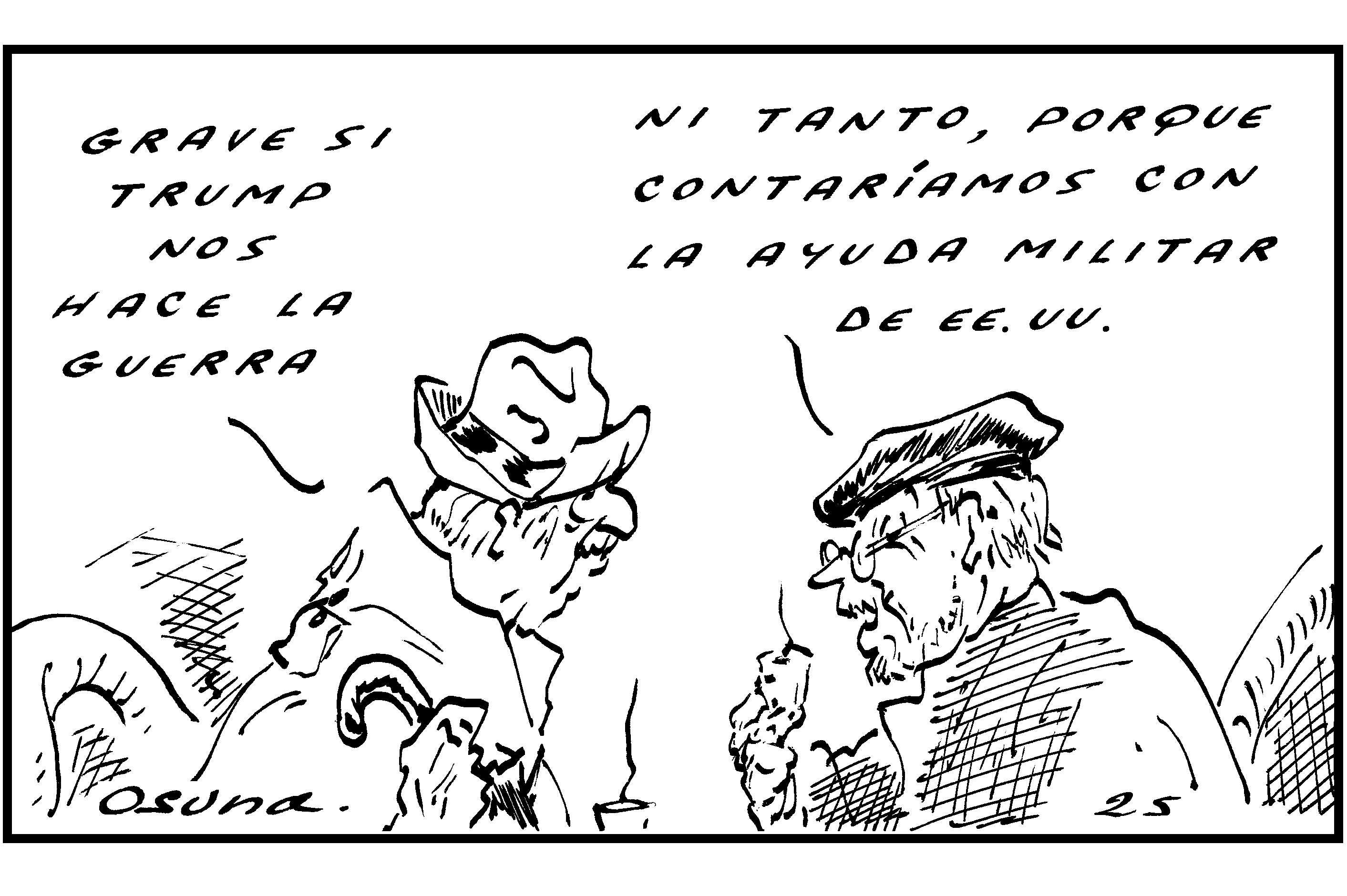Crítica a una caricatura de Osuna sobre Estados Unidos