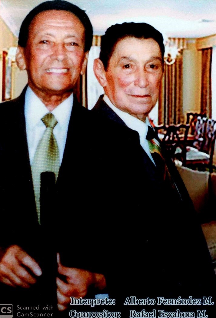 Alberto Fernández Mendiola con Rafael Escalona, dos pioneros de la música vallenata.CortesíaEn el auditorio también estuvo Celia Cruz, recuerda Fernández. La cubana, acompañada de la Orquesta de Don Américo y sus Caribes, esperaba turno para cantar.Según el músico, a Celia le gustó tanto “Te Olvidé”, que no solo lo bailó, sino que felicitó a Alberto, ya que “había quedado impresionada con el timbre y la cadencia de su voz”. Se puede decir entonces que la guarachera de Cuba fue la primera persona que bailó el himno del Carnaval de Barranquilla.