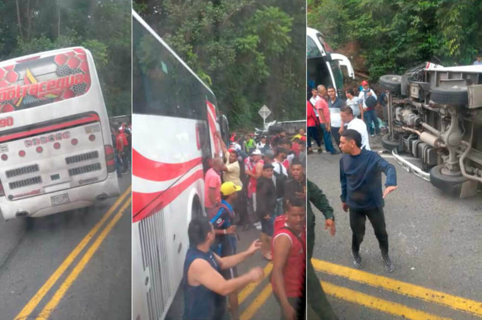 Se accidentó bus que transportaba hinchas del Júnior