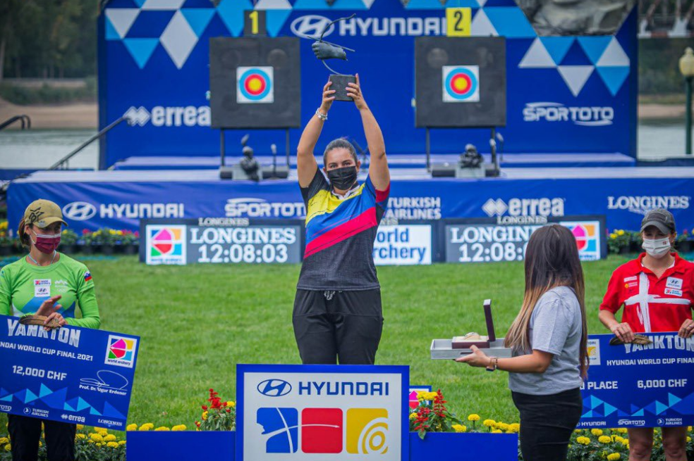 Sara López consiguió su sexto título en la Copa Mundo de Arquería