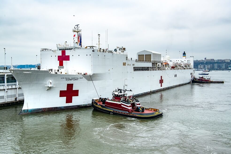 Barco hospital con mil camas que espera ayudar a salvar a Nueva York del COVID-19