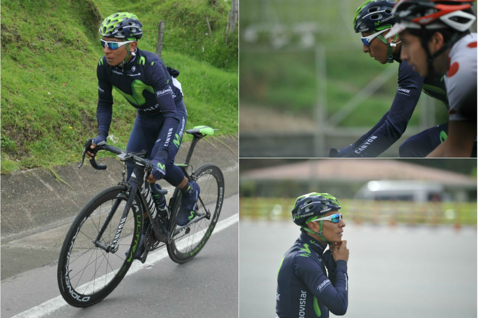 Imágenes del último entrenamiento de Nairo previo al Tour