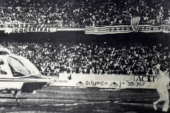 El día que Édgar Perea llegó al Metropolitano en helicóptero