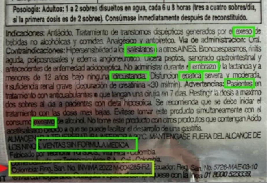 Falsificación BONFIEST PLUS