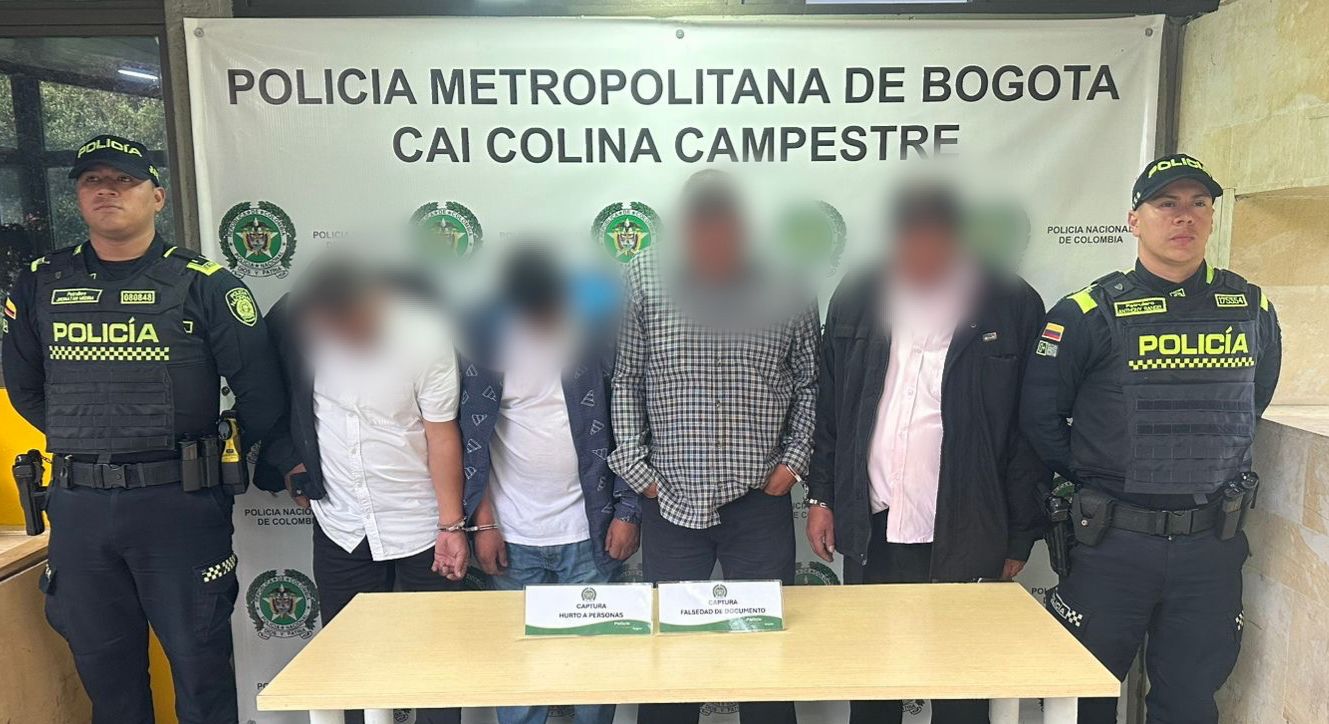 Capturan a sujetos que se hacían pasar por policías para cometer hurtos en Bogotá