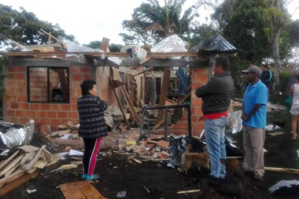 Dos heridos tras explosión de una vivienda en Morales, Cauca
