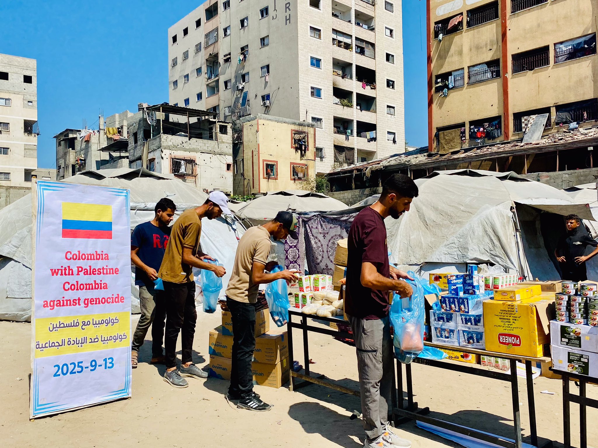 Donaciones y ayudas de Colombia enviadas a la franja de Gaza