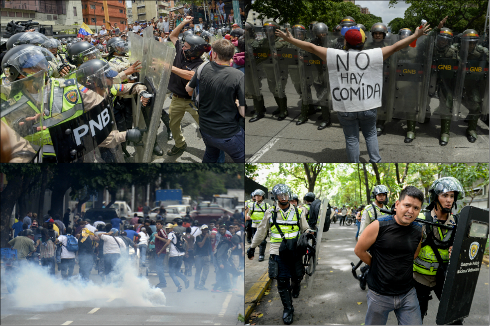 Imágenes de la tensa jornada de protestas en Venezuela bajo estado de excepción