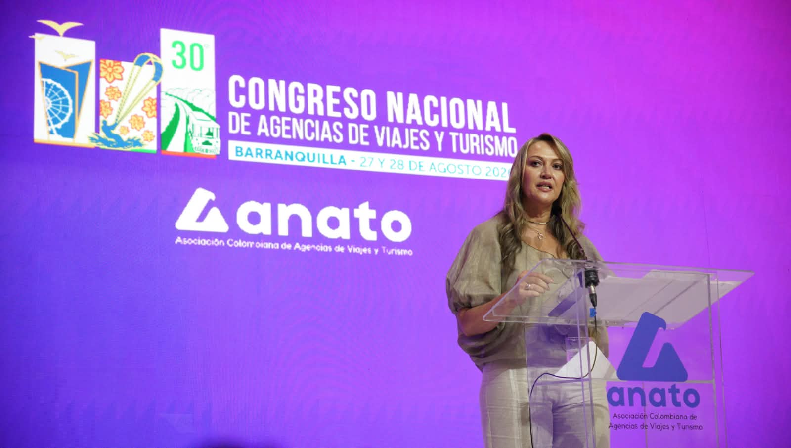 Paula Cortés Calle, durante el 30° Congreso Nacional de Agencias de Viajes y Turismo de Anato.