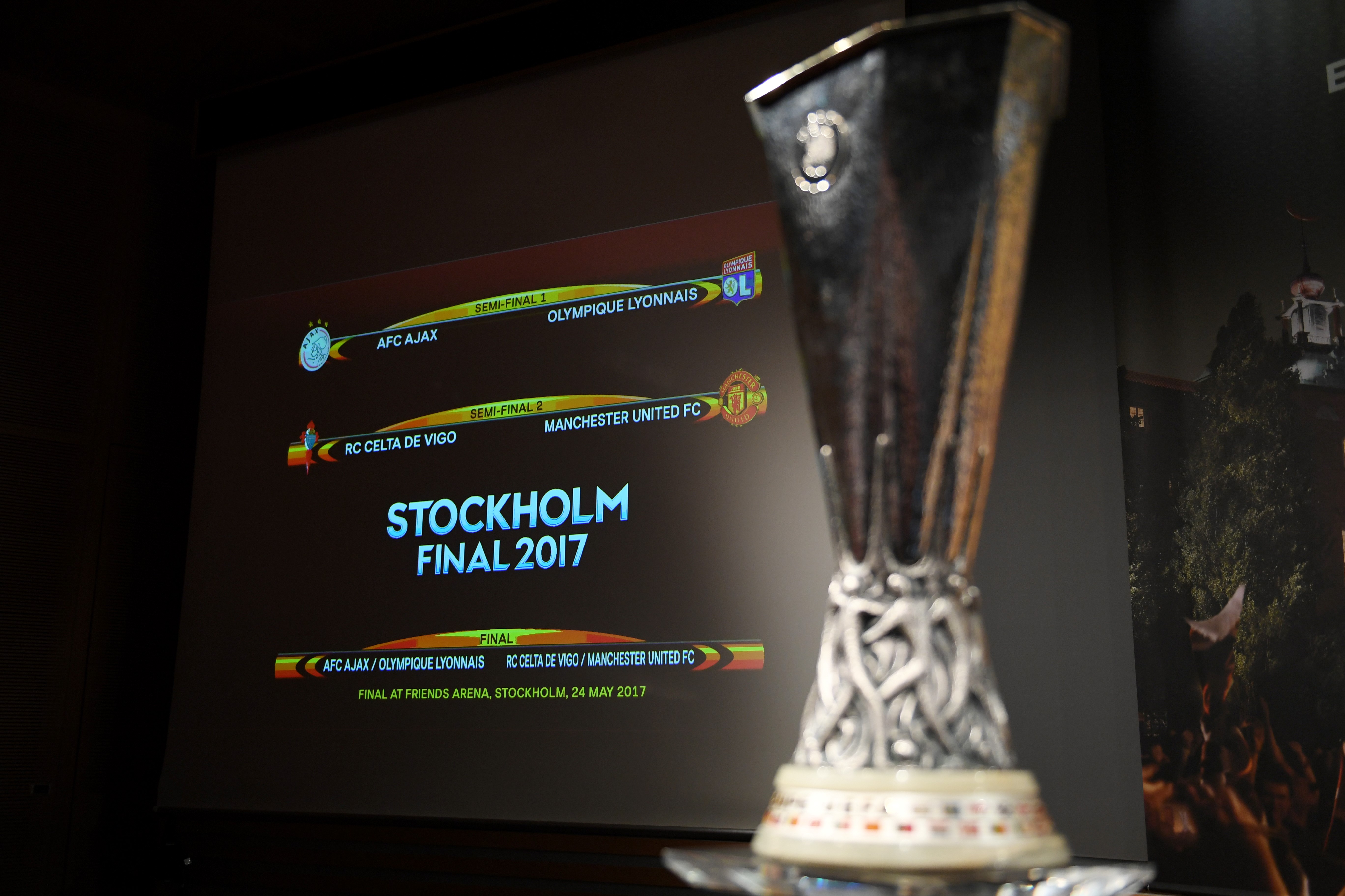 Celta-Mánchester United y Ajax-Lyon, en semifinales de la Europa League
