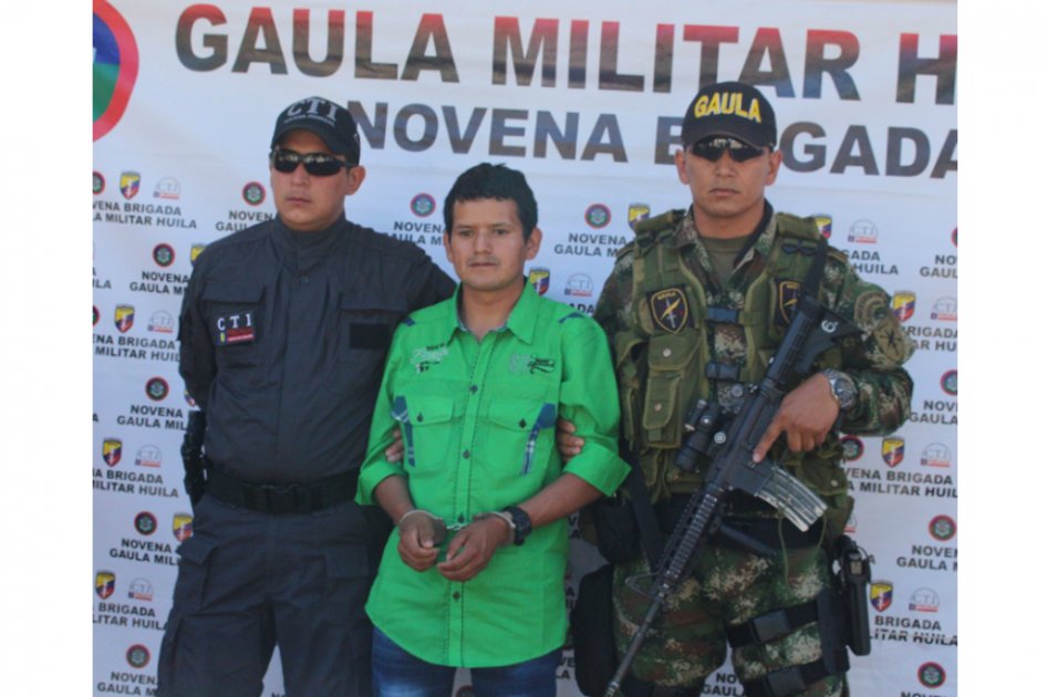 Ejército captura a cabecilla de las Farc en el Huila