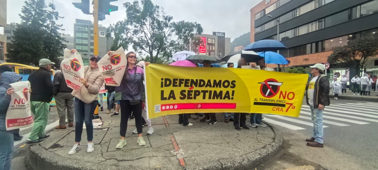 Residentes de Usaquén protestaron por inicio de obras en la Séptima: ¿qué reclaman?