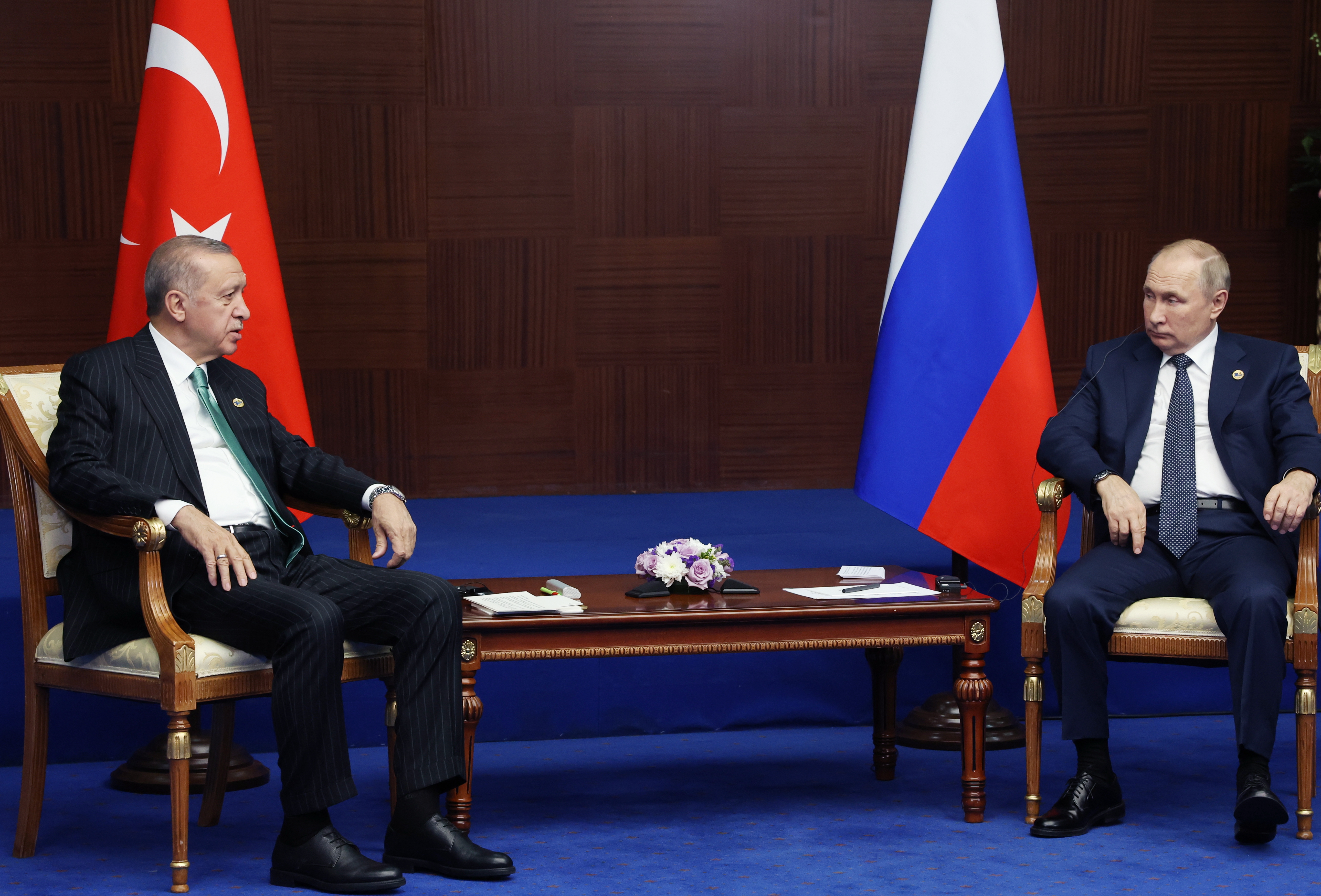 Erdoğan y Putin se reunieron en Kazajistán, ¿de qué hablaron?