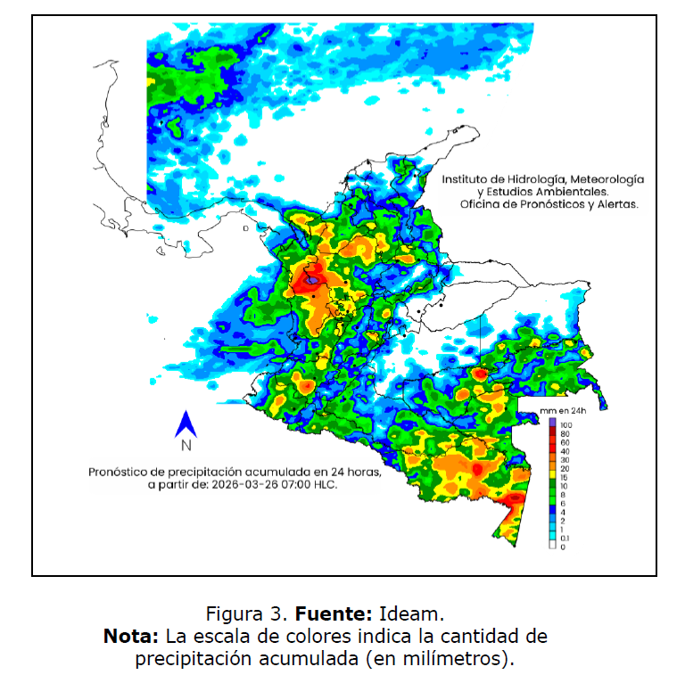 En el Archipiélago de San Andrés y Providencia se esperan algunas lluvias de moderada a baja intensidad al norte.