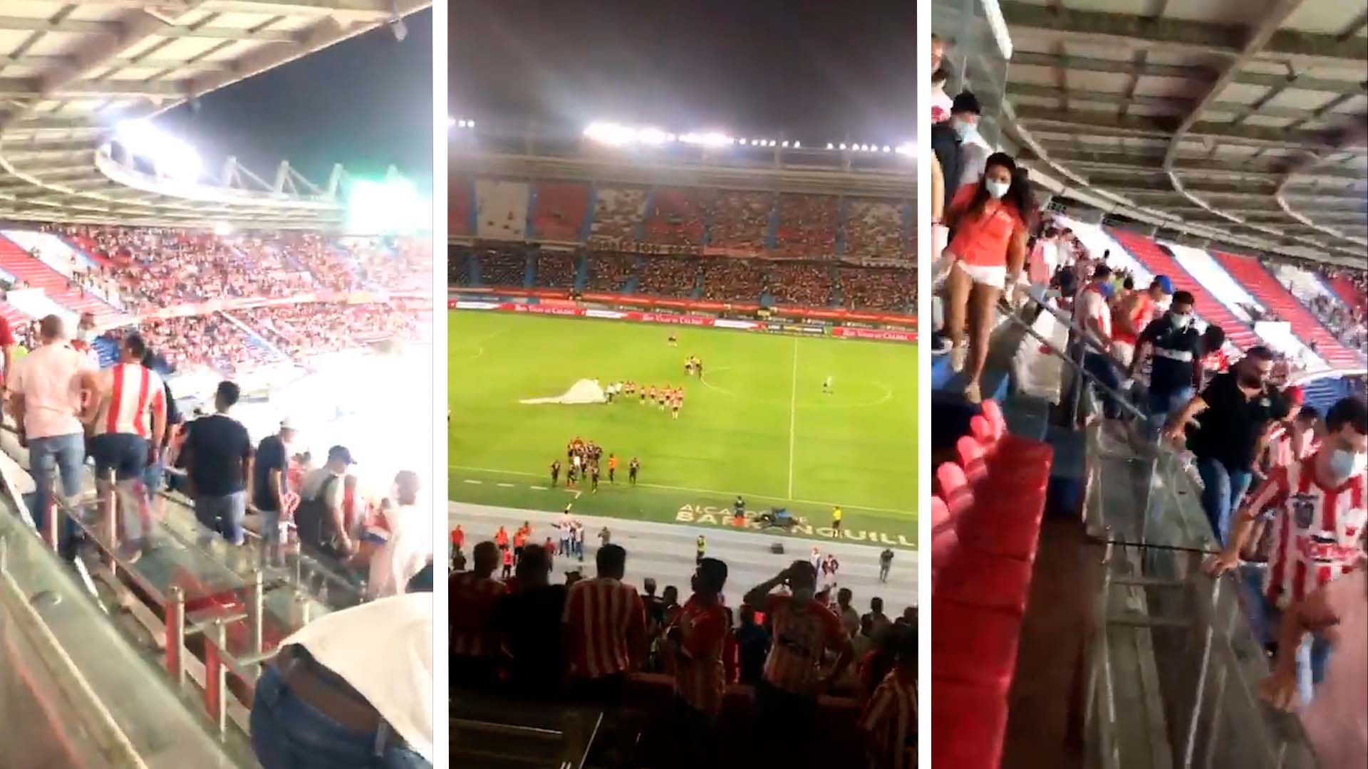 Hinchas de Júnior y América protagonizaron altercado en el Metropolitano
