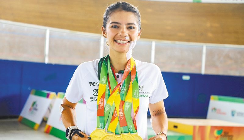 Lina Marcela Hernández, la chica dorada del ciclismo