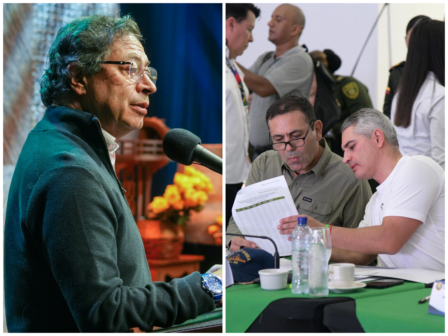 Gustavo Petro, Juvenal Díaz y Andrés Julián Rendón