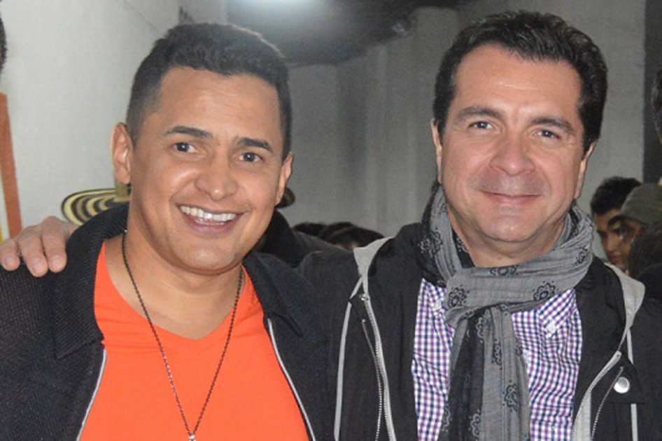 Jorge Celedón y su nuevo representante: Alfonso Castro.
