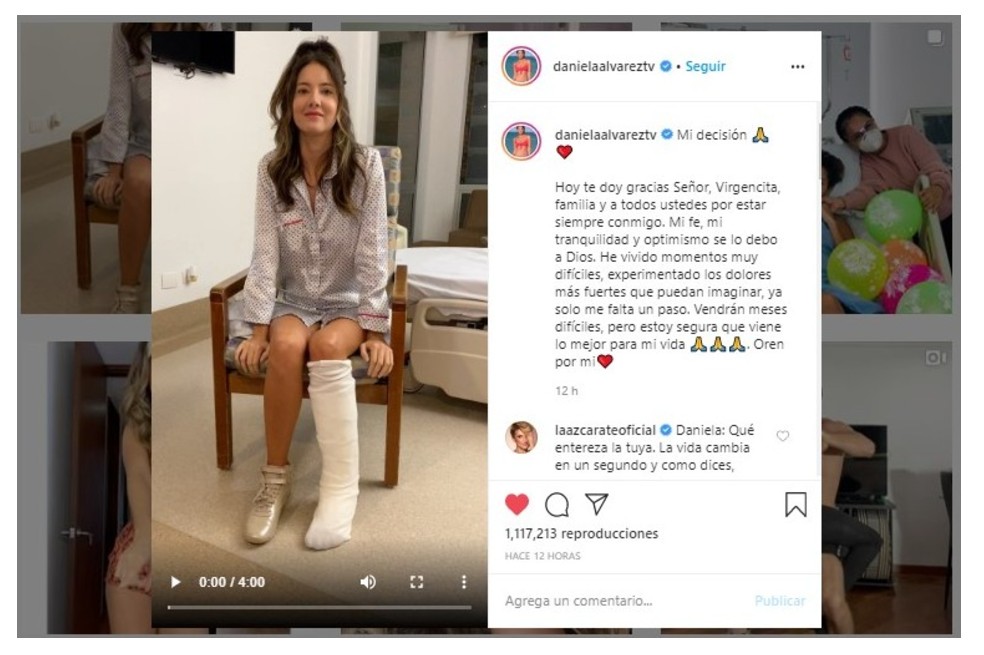 Se complica salud de Daniella Álvarez, será sometida a quinta cirugía