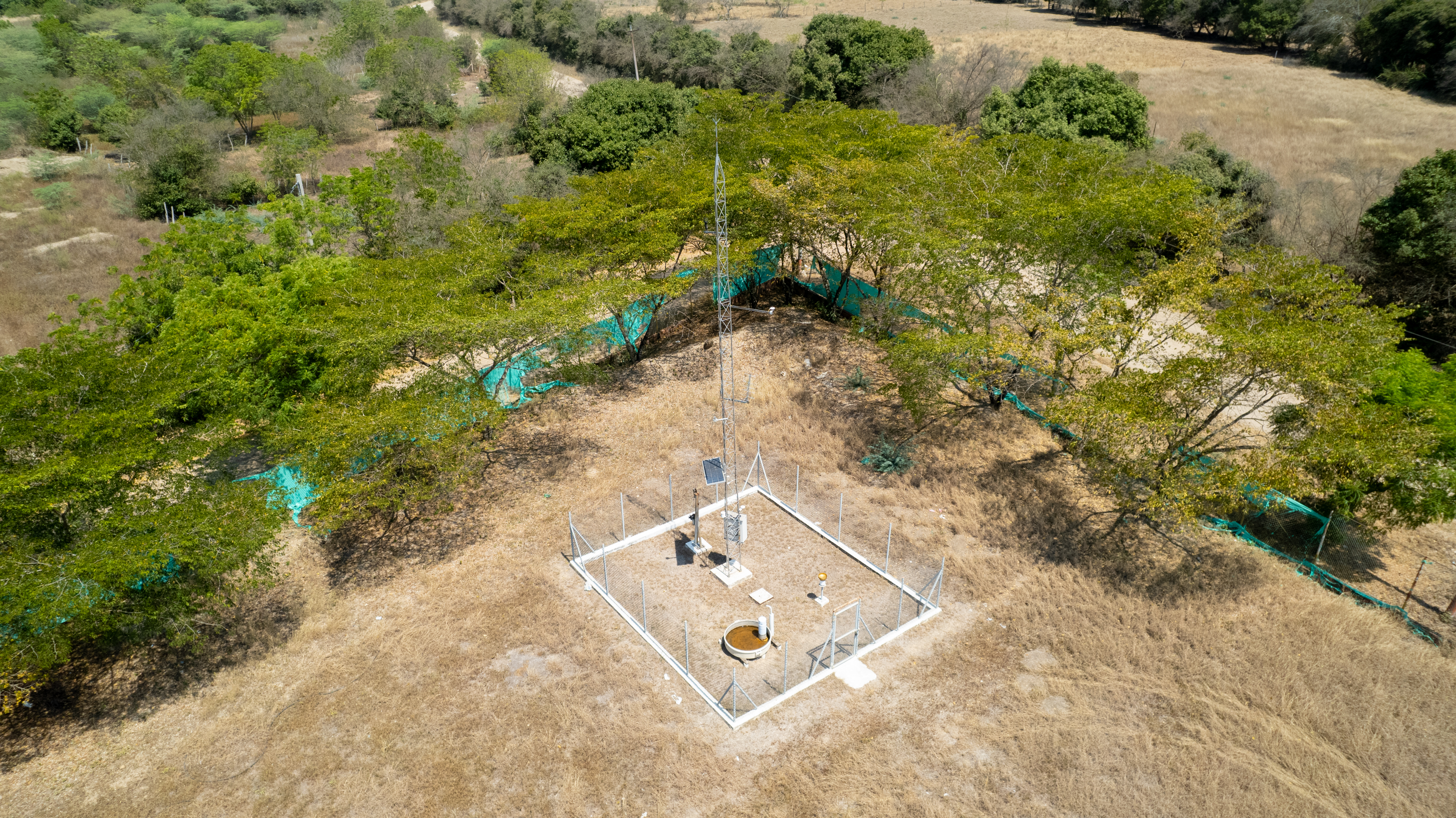 Esta es la estación de monitoreo que envía información en tiempo real al Ideam sobre la temperatura, las precipitaciones y otros indicadores del clima.