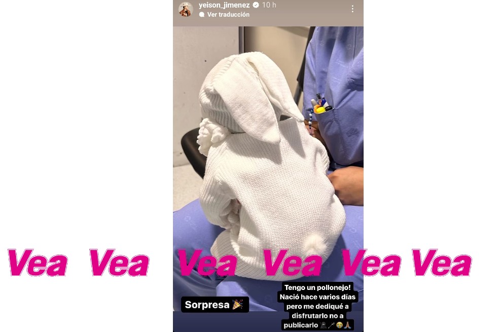 Para celebrar el Día del Padre, Yeison Jiménez anunció, con una tierna fotografía, que hace unos días nació su hijo Santiago Jiménez: “sorpresa”, escribió el artista.