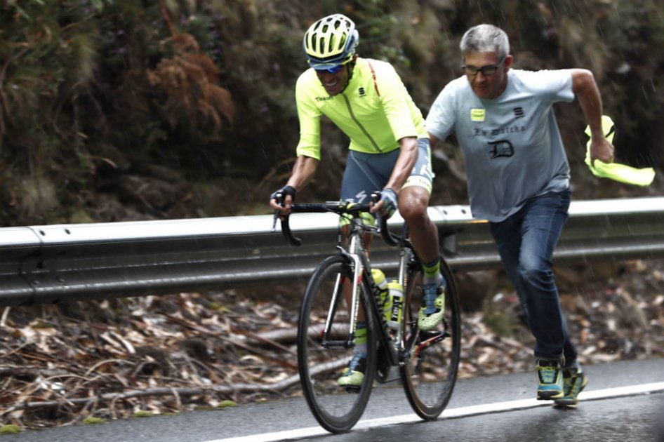 Alberto Contador durante la quinta etapa del Tour. Foto: AFP