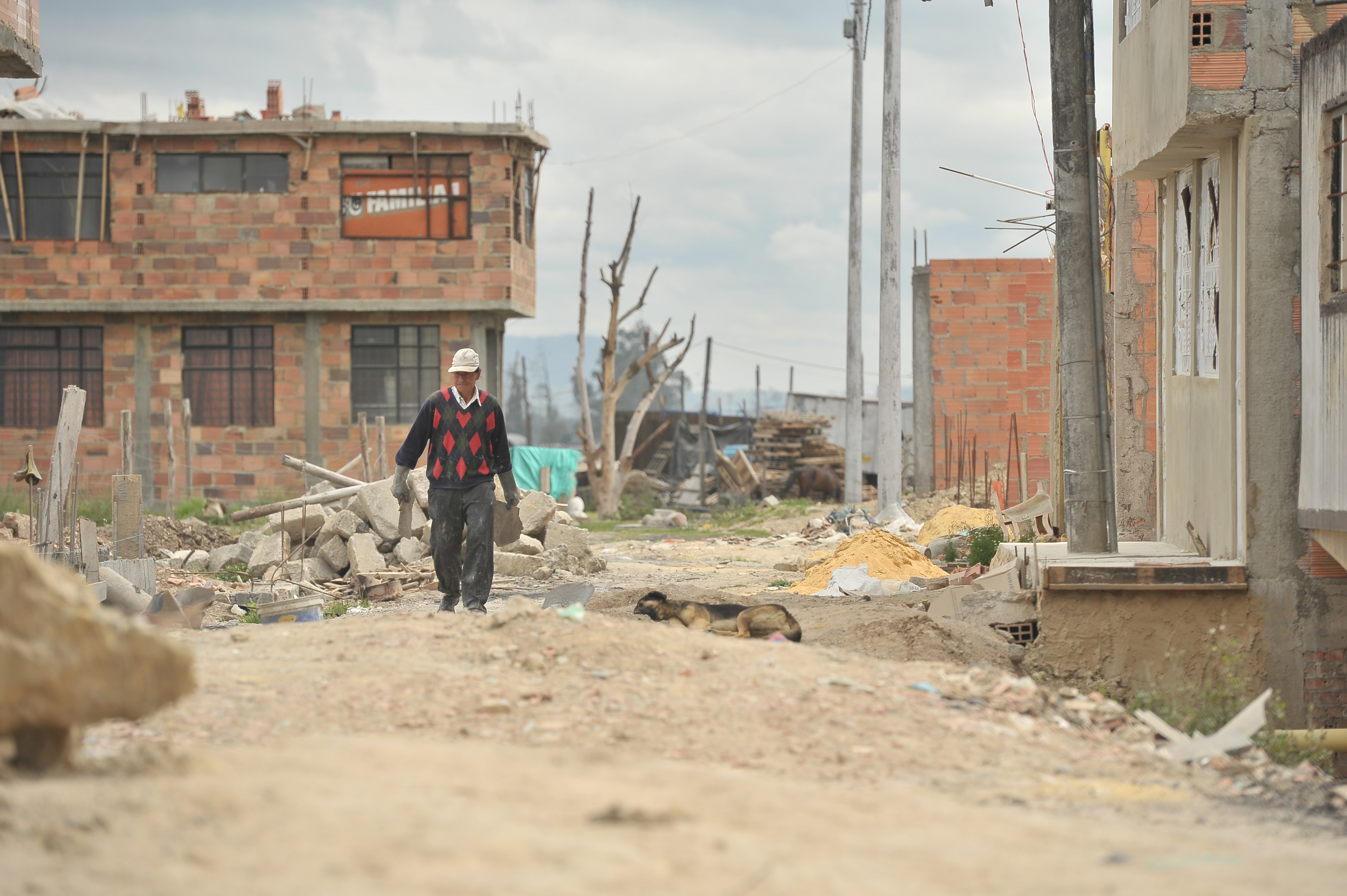 Predio de 5.200 metros cuadrados en Bosa donde viven 78 familias víctimas de tierreros; Ahora esperan ser desalojadas por las autoridades distritales.