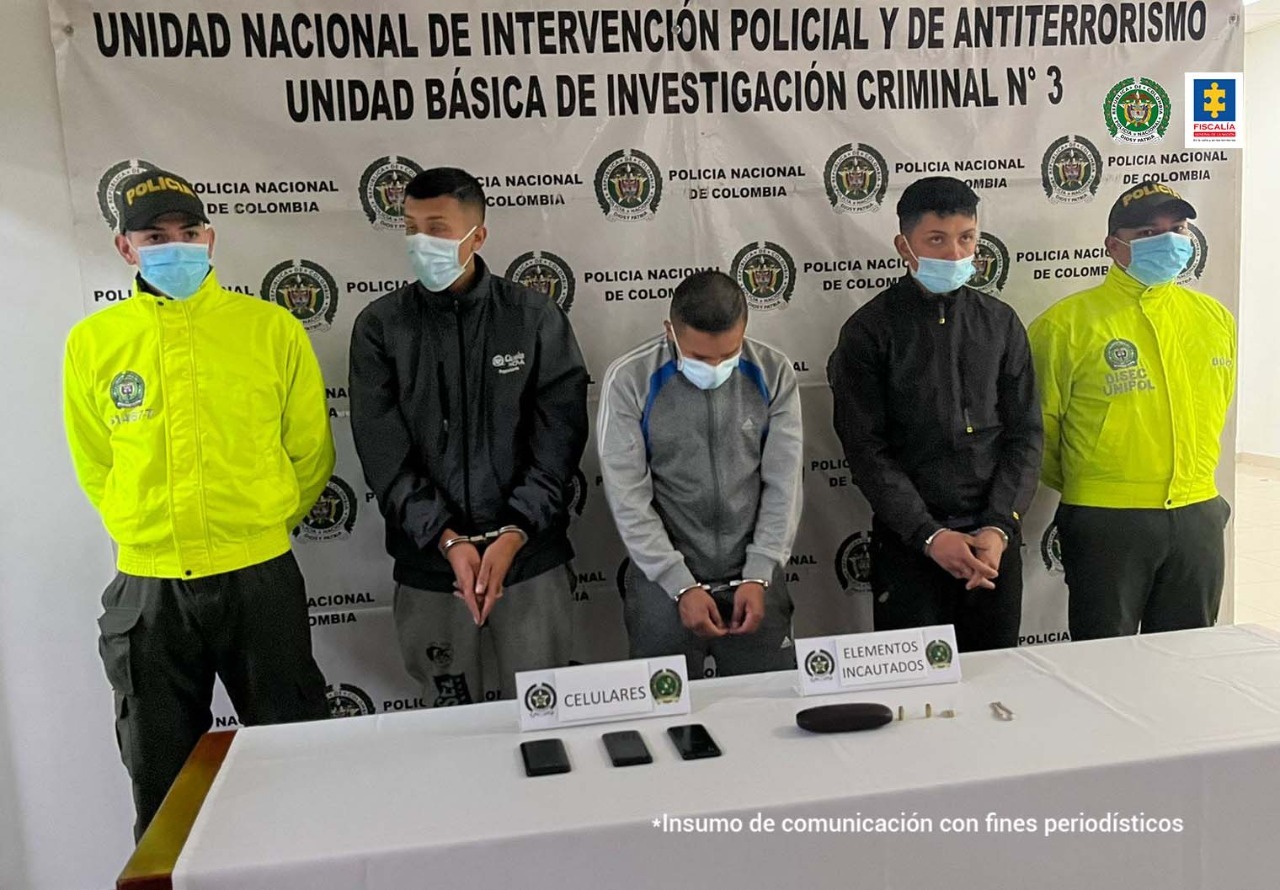 Bogotá: a prisión Los Salamanca, banda señalada de intentar atracar a líder social