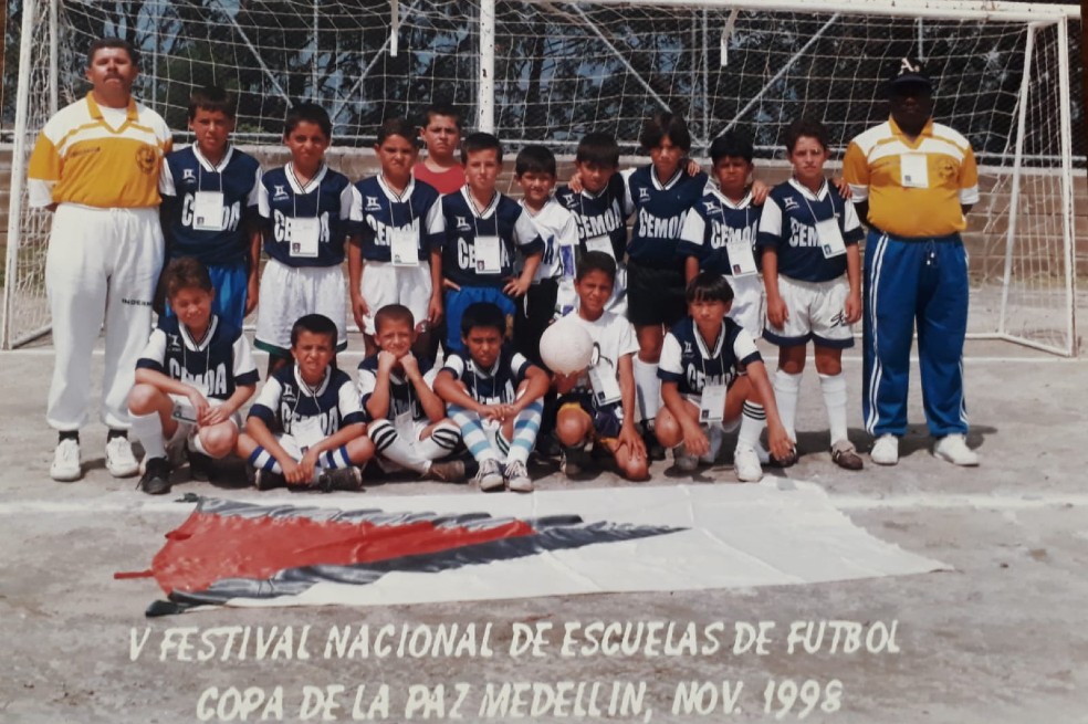 Este es el primer plantel de la Escuela de deportes de Marinilla.