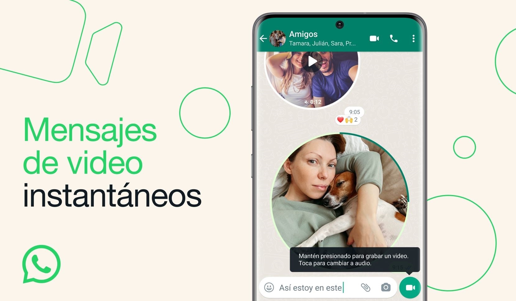 Así funcionan los videomensajes instantáneos que despliega WhatsApp