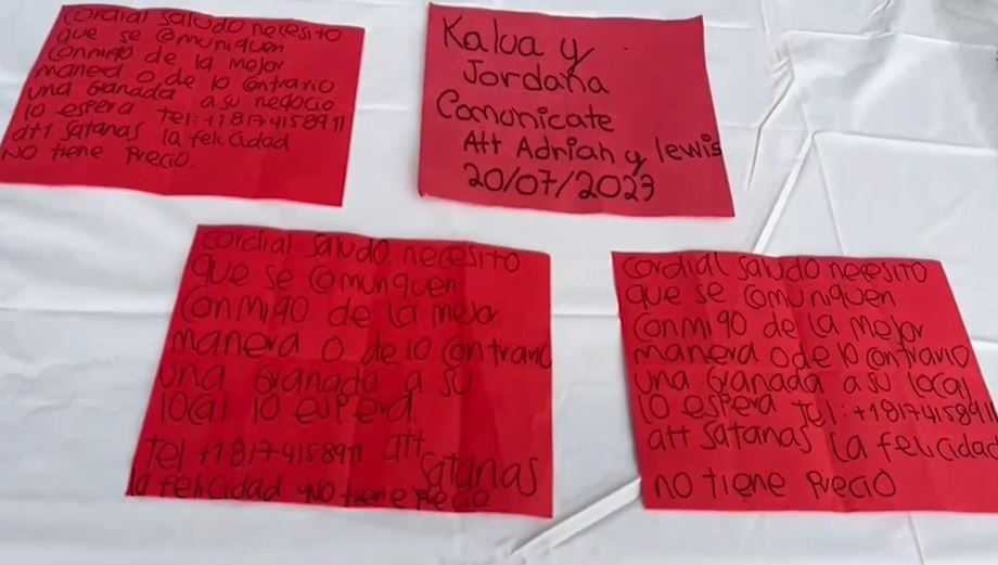 Estos son los mensajes que guardaba alias Abraham en su domicilio.