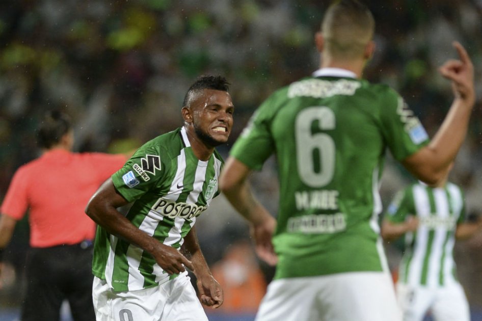 Miguel Ángel Borja delantero de Atlético Nacional. Foto: AFP