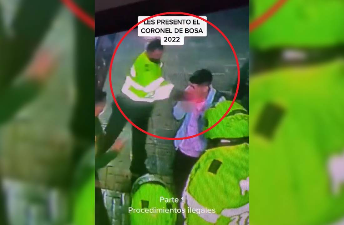 En video: Coronel de la Policía golpea a joven en la localidad de Bosa