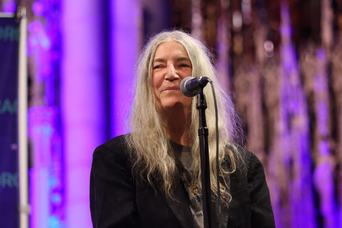 Patti Smith performs during the Democracy Now! 30th Anniversary Event at Riverside Church on March 23, 2026 in New York City.