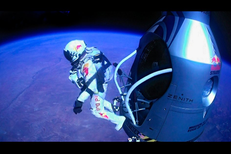 Felix Baumgartner celebra sus tres récords