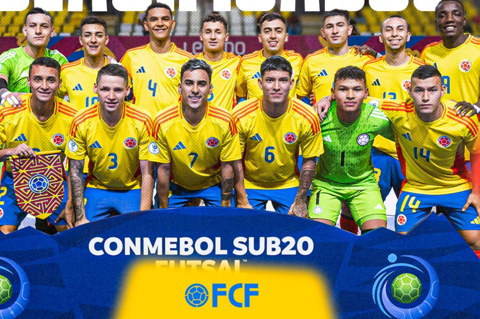 La selección colombiana sub 20 de fútbol sala, subcampeona continental.