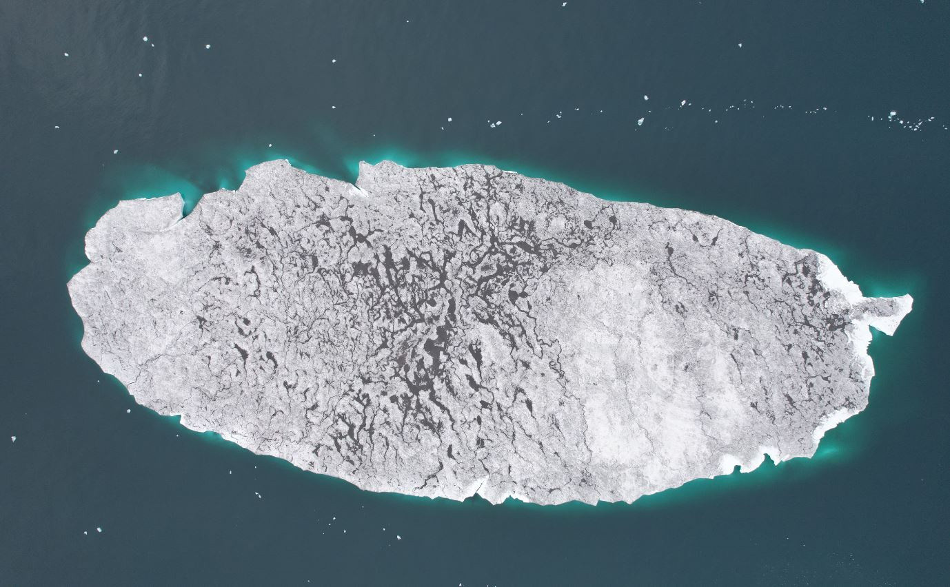 Imagen de la isla rusa Mesyatseva, tomada con un dron en 2021.