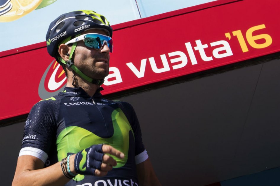 Alejandro Valverde, pedalista español del equipo Movistar. Foto: AFP