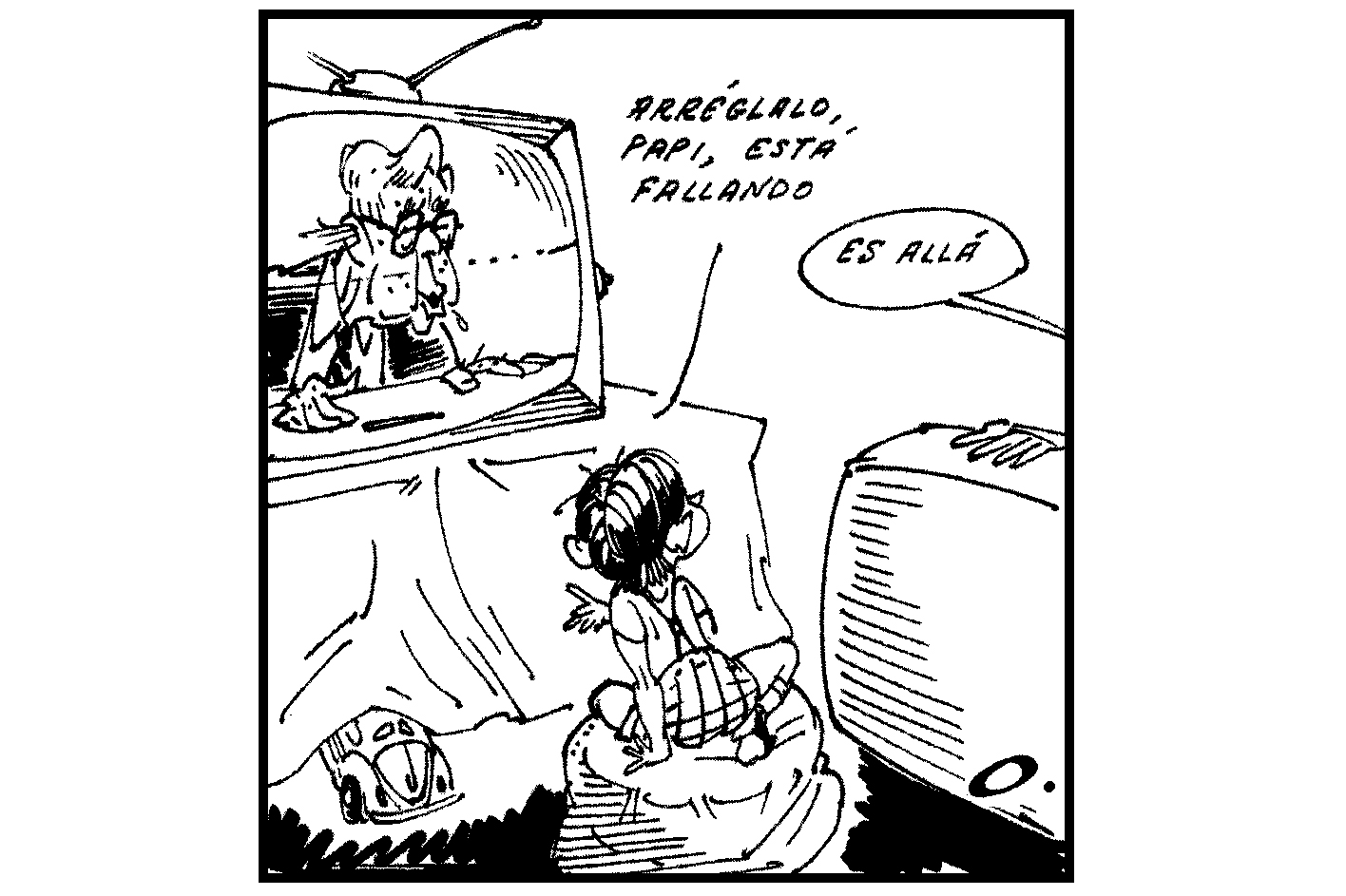 Televisión con daños
