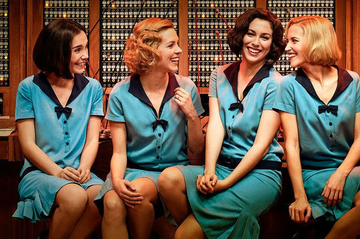 Blanca Suárez (tercera de izq. a der.) interpreta a Lidia en Las Chicas del Cable.