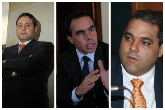 En la foto de Izquierda a Derecha: Mauricio Lizcano, Armando Benedetti y José David Name. 