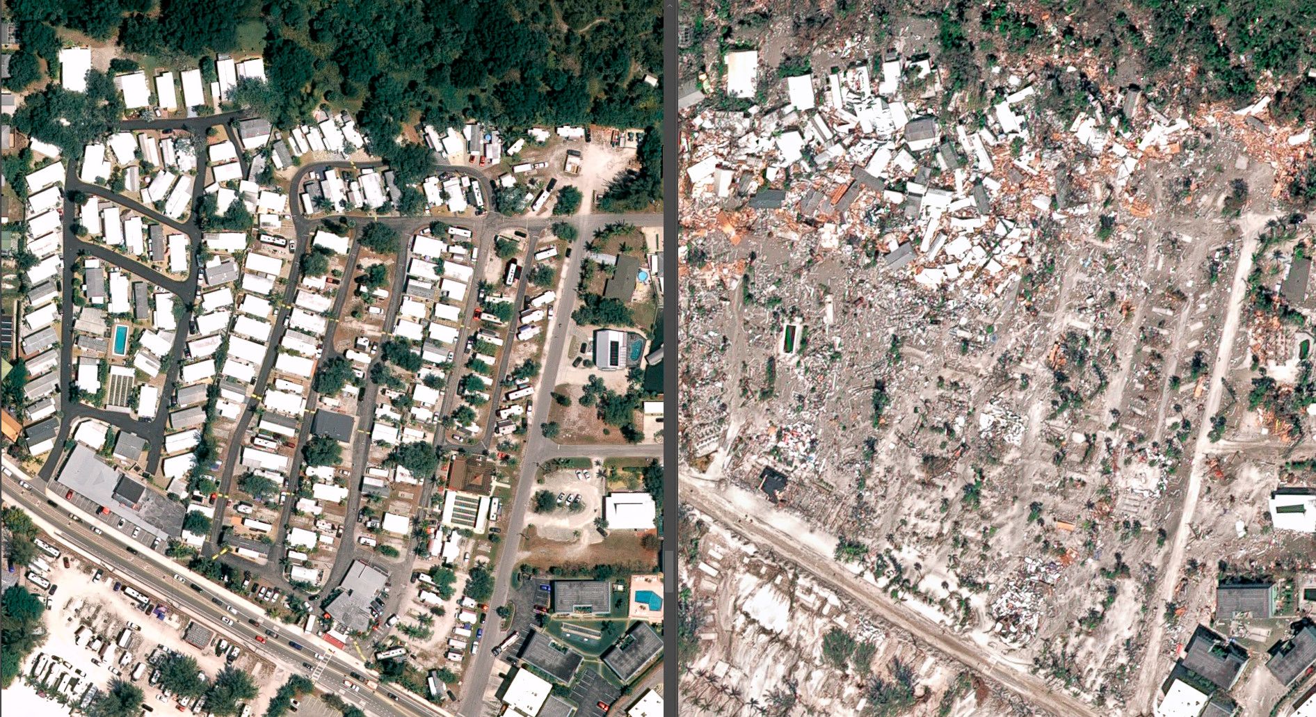 Fotos: Impresionantes imágenes satelitales de los daños del huracán Ian en Florida