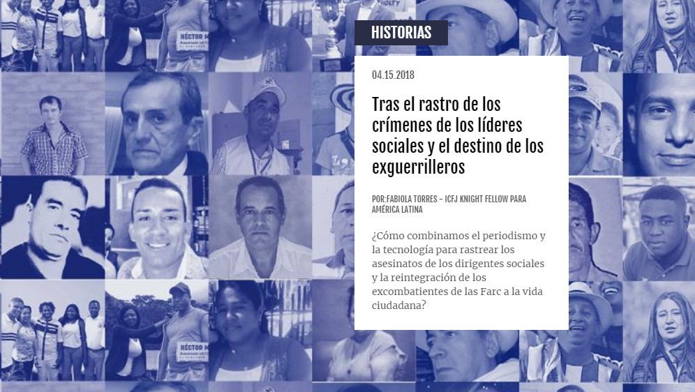La plataforma para seguir el pulso al asesinato de líderes sociales y el futuro de excombatientes