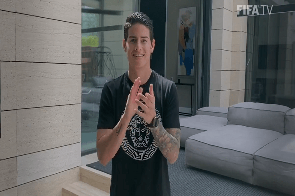 James Rodríguez le mandó un mensaje a los profesionales de la salud