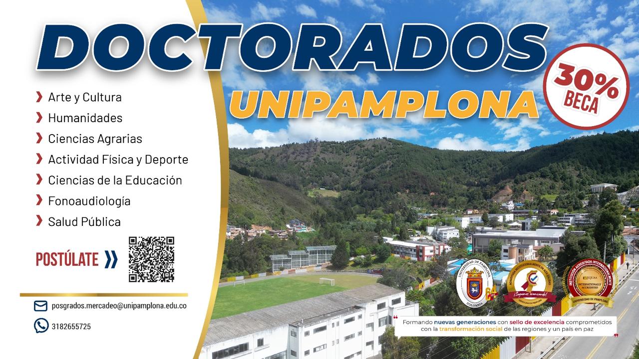 Estudiar un doctorado en la Universidad de Pamplona es asumir el rol de agente de cambio para Colombia.